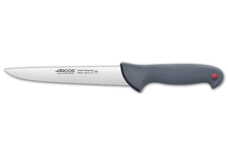 Couteau à saigner professionnel arcos colour prof 241600 lame 18cm manche en pp