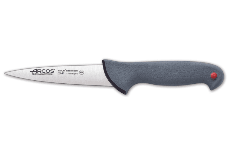 Couteau à saigner professionnel arcos colour prof 244100 lame 13cm manche en pp