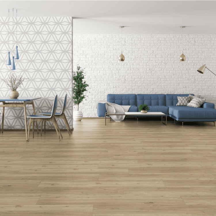 Lame de sol PVC effet bois clipsable columbia taupe Gerflor - 123.88 cm x 21.2 cm x 0.45 cm