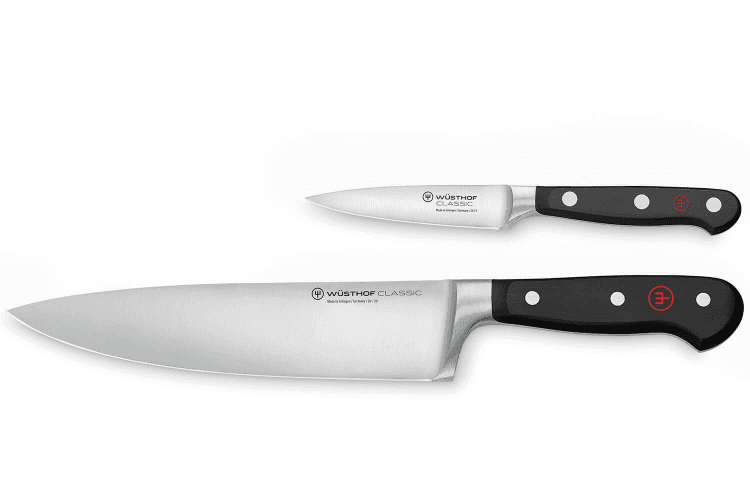 Coffret 2 couteaux wüsthof classic forgés - couteaux d'office 9cm et chef 20cm